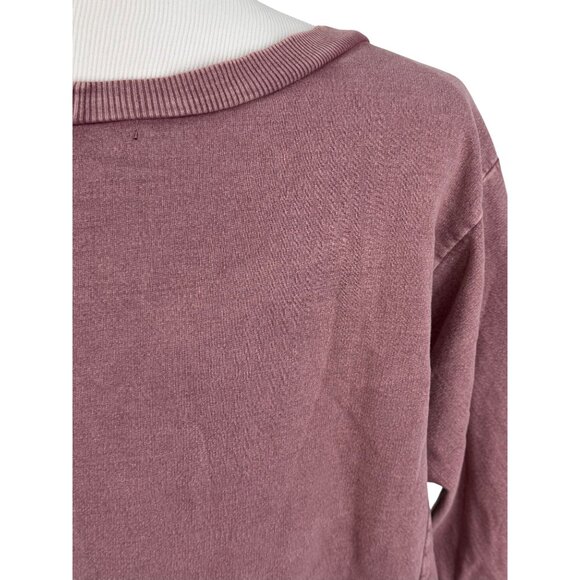 Vtg 90s B.L.E.U. Mauve Pink Lace & Studded Slouchy Sweatshirt | Y2K Grunge Boho - Picture 13 of 16